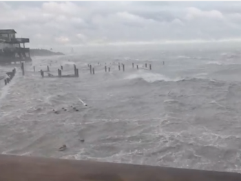 Soundside View of Matthew Still shot from the Hurricane Matthew video.